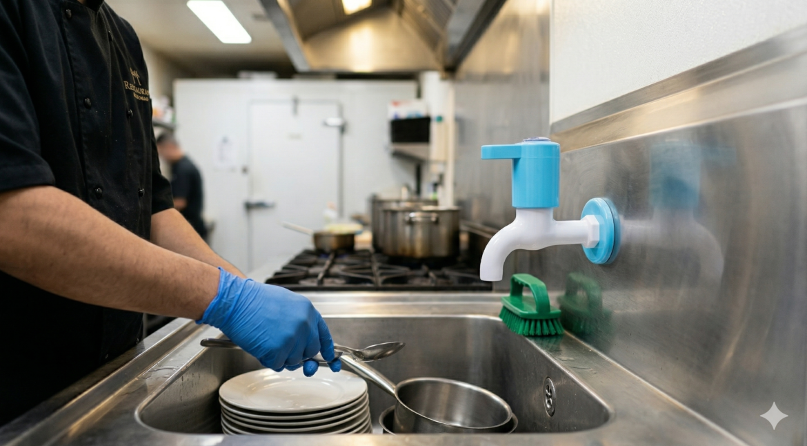 wall-mounted plastic water tap